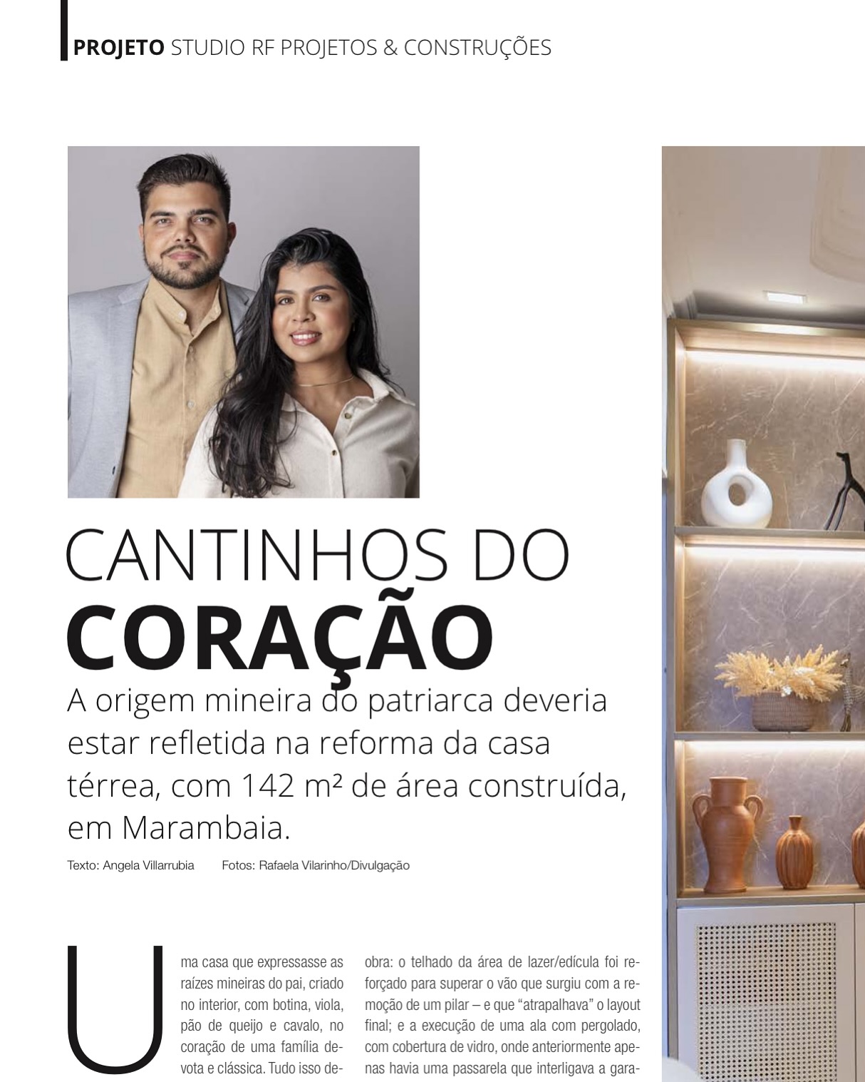 Projeto da Studio RF ganha destaque na revista Club e Casa Home Regional